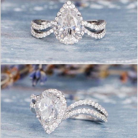 Jewelry New White Gold Plated Delicate Water Drop Ring Poshmark